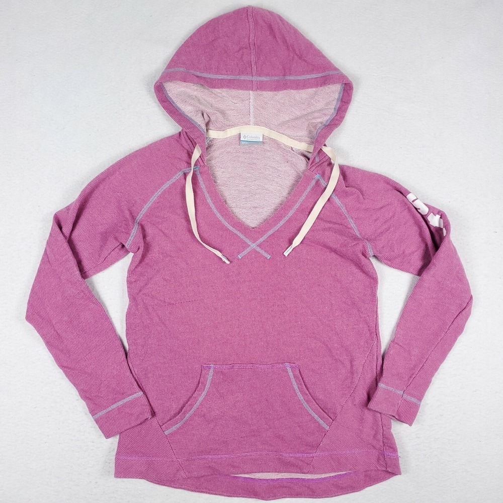Columbia STFX Pink Lacie Tie Pullover Hoodie Women's  Adult Size Small
